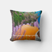 オレンジ色のカボチャを使用したガーデンはまだ生活 クッション (正面)