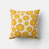 オレンジ色のカボチャ模様 クッション (裏面)