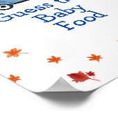 オレンジ色のカボチャ青いトラックは、ベビー食品の看板を推測 ポスター (角)