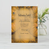 オレンジ色のカボチャ ハロウィンパーティーの招待状 招待状 (スタンド正面)