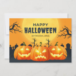 オレンジ色のカボチャ ハロウィン シーズンカード