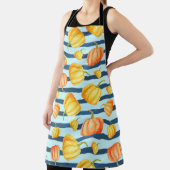 オレンジ色のカボチャ：水ストライプの色のデコ。 エプロン (インサイチュ)