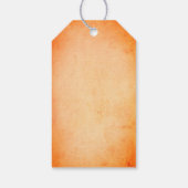 オレンジ色のカボチャ、秋、落葉、感謝祭 ギフトタグ (裏面)