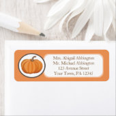 オレンジ色のカボチャ 返送先ラベル ラベル (インサイチュ)