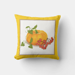 オレンジ色のカボチャ、黄色の縁ど秋感謝祭 アウトドアクッション