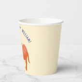 オレンジ色のカメルバースデーパーティパーソナライズされたー 紙コップ (左)