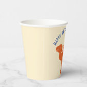 オレンジ色のカメルバースデーパーティパーソナライズされたー 紙コップ (右)