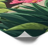 オレンジ色のカラフル ポスター (角)