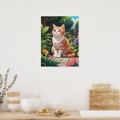 オレンジ色のカラフル ポスター (キッチン)