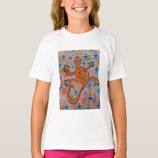 オレンジ色のガエコー Tシャツ (正面)