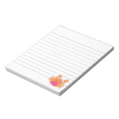 オレンジ色のガニが並ぶ ノートパッド (回転)