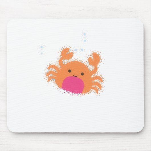 オレンジ色のガニ マウスパッド (正面)