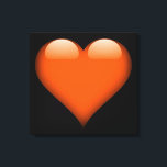 オレンジ色のガラスハートカスタマイズ キャンバスプリント<br><div class="desc">大きな光沢のあるガラスハートが、このラップされたキャンバス上に表示され、あなたの喜びのために！このガラスハートデザインは10色で利用可能で、任意の背景色にあなたのハートの望み！このキャンバスを壁にぶら下がった置いて声明を出せ！キャンバスのサイズを任意のサイズに変更する</div>