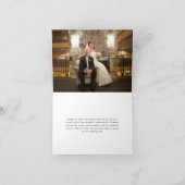 オレンジ色のガーベルデイジー ウェディング サンクスカード サンキューカード (内部)