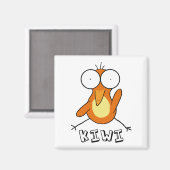 オレンジ色のキウイ磁石 マグネット (正面/裏面)