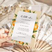 オレンジ色のキュートなベイビーシャワー 招待状