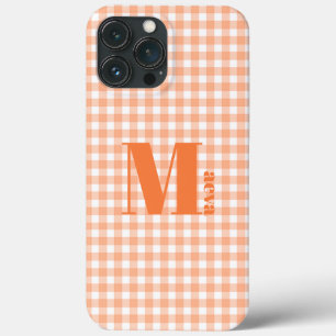 オレンジ色のギンガムケース – メイトiPhoneケース iPhone 13 Pro Maxケース