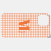 オレンジ色のギンガムケース – メイトiPhoneケース Case-Mate iPhoneケース (裏面 (横))