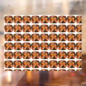 オレンジ色のクッションカットパターン ウィンドウサイン (シート2)