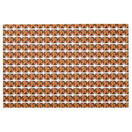 オレンジ色のクッションカットパターン メタルプリント