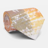 オレンジ色のクラッシュウォーターのカラー抽象芸術 ネクタイ (ロール)