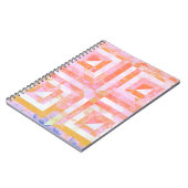 オレンジ色のクラッシュ#3ミックスメディアスパイラルノートブック ノートブック (左側)