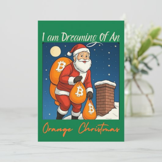 オレンジ色のクリスマスを夢見るビットコインラバー シーズンカード (スタンド正面)