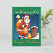 オレンジ色のクリスマスビットコインラバーズの夢を見ている シーズンカード (スタンド正面)