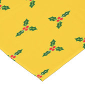 オレンジ色のクリスマスホリー ショートテーブルランナー (コーナー)