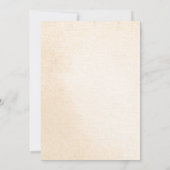 オレンジ色のクリーム フラワーのあるクラシックなクリスチャン ウェディング 招待状 (裏面)