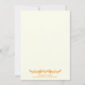 オレンジ色のクロス最初の交代確認 招待状 (裏面)