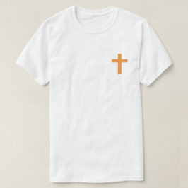 オレンジ色のクロスTシャツ Tシャツ