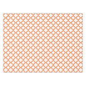 オレンジ色のクローバーパターン テーブルクロス (正面(横))