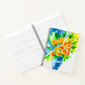 オレンジ色のクンクアットフルーツアートの水色 ノートブック (内部)