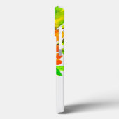 オレンジ色のクンクアットフルーツアートの水色 Case-Mate iPhoneケース (裏面 / 左)