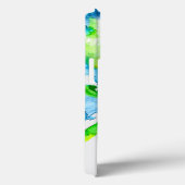 オレンジ色のクンクアットフルーツアートの水色 Case-Mate iPhoneケース (裏面 / 右)