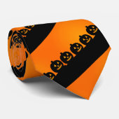 オレンジ色のグラデーションカボチャすべて行ハロウィーン ネクタイ (ロール)