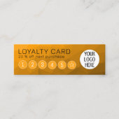 オレンジ色のグラデーションジオメトリメッシュパターンカスタムのロゴ ロイヤリティカード (正面)