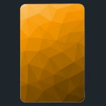 オレンジ色のグラデーションジオメトリメッシュパターン マグネット<br><div class="desc">オレンジ色のグラデーションジオメトリメッシュパターン。明るい濃いオレンジ色のグラデーションを持つ三角形のジオメトグラデーションリメッシュ</div>