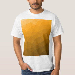 オレンジ色のグラデーションジオメトリメッシュパターン Tシャツ