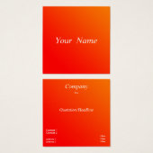 オレンジ色のグラデーション名刺 (正面&裏面)