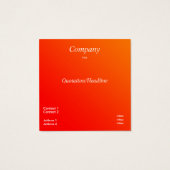 オレンジ色のグラデーション名刺 (裏面)