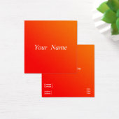 オレンジ色のグラデーション名刺 (デスク)