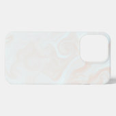 オレンジ色のグラデーション大理石（白） iPhoneケース (裏面横)