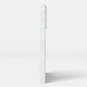 オレンジ色のグラデーション大理石（白） iPhoneケース (右側面)