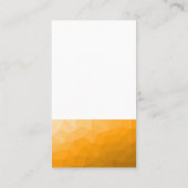 オレンジ色のグラデーション幾何学的メッシュパターンQRコード 名刺 (裏面)