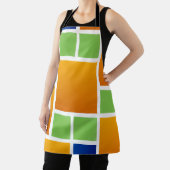 オレンジ色のグラデーション正方形 エプロン (インサイチュ)