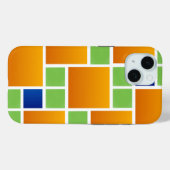 オレンジ色のグラデーション正方形 Case-Mate iPhoneケース (裏面 (横))