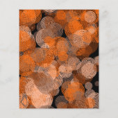 オレンジ色のグラフィックサークル、グラフィックデザイナー広告 チラシ (裏面)