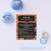 オレンジ色のグラフィックサークル、グラフィックデザイナー広告 チラシ (シングル)